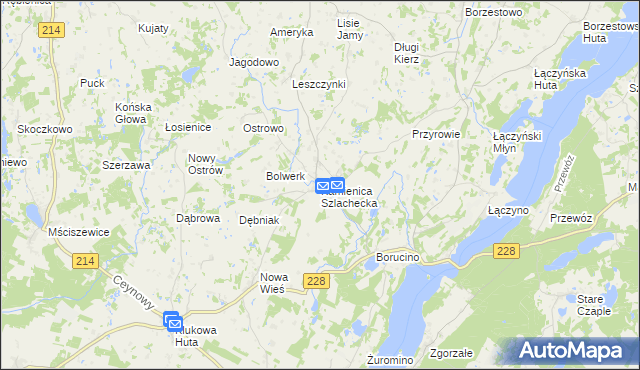 mapa Kamienica Szlachecka, Kamienica Szlachecka na mapie Targeo