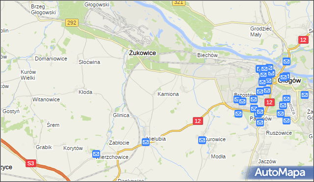 mapa Kamiona, Kamiona na mapie Targeo