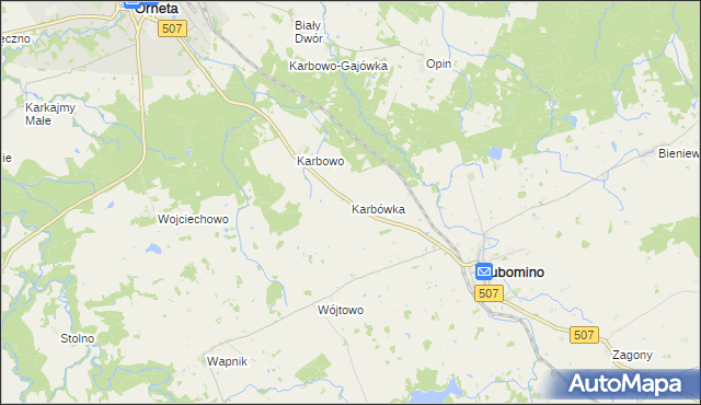 mapa Karbówka, Karbówka na mapie Targeo