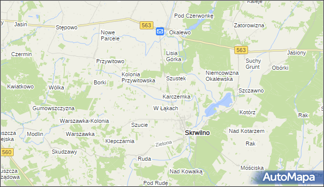 mapa Karczemka gmina Skrwilno, Karczemka gmina Skrwilno na mapie Targeo