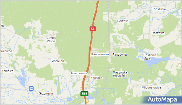 mapa Karczowiska, Karczowiska na mapie Targeo