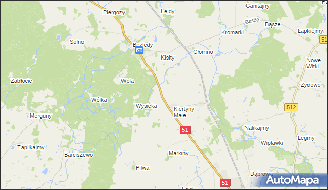 mapa Karolewko, Karolewko na mapie Targeo