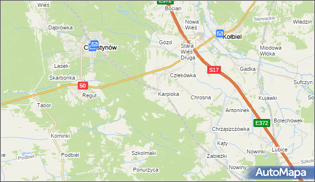 mapa Karpiska, Karpiska na mapie Targeo