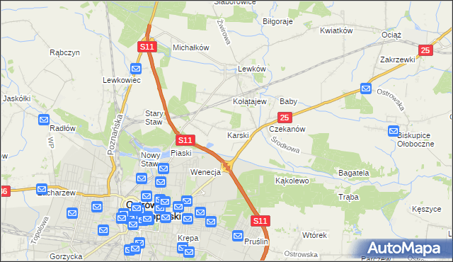 mapa Karski, Karski na mapie Targeo