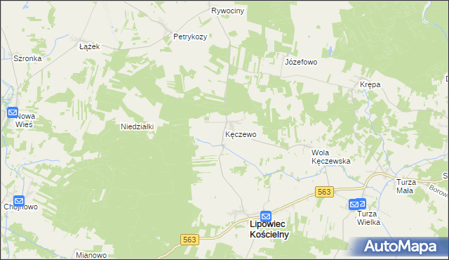 mapa Kęczewo, Kęczewo na mapie Targeo