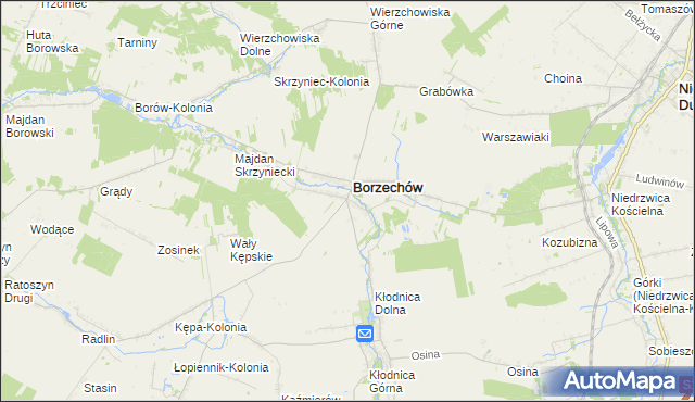 mapa Kępa Borzechowska, Kępa Borzechowska na mapie Targeo