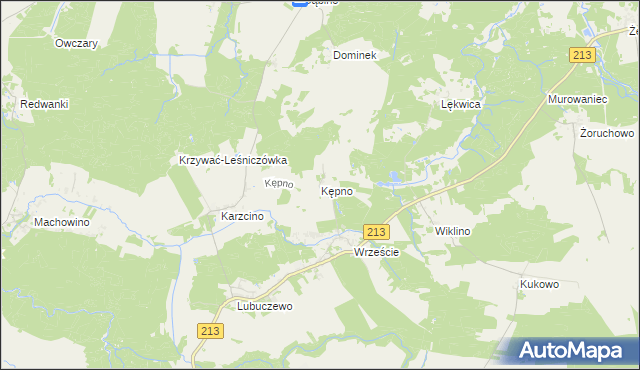 mapa Kępno gmina Słupsk, Kępno gmina Słupsk na mapie Targeo