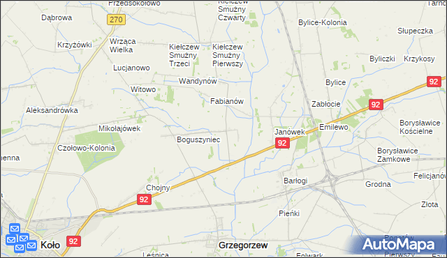 mapa Kiełczewek, Kiełczewek na mapie Targeo