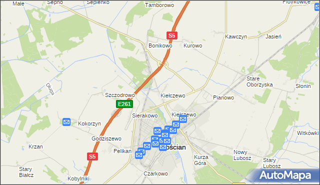 mapa Kiełczewo, Kiełczewo na mapie Targeo