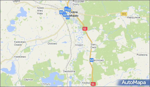 mapa Knopin, Knopin na mapie Targeo