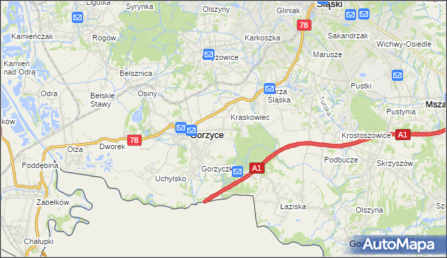 mapa Kolonia Fryderyka, Kolonia Fryderyka na mapie Targeo