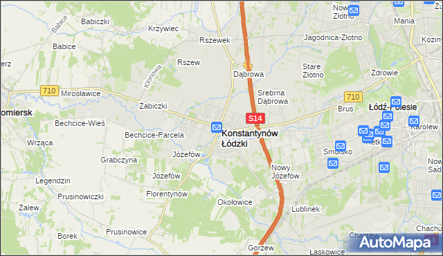 mapa Konstantynów Łódzki, Konstantynów Łódzki na mapie Targeo