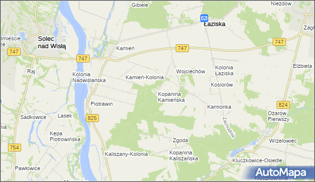 mapa Kopanina Kamieńska, Kopanina Kamieńska na mapie Targeo