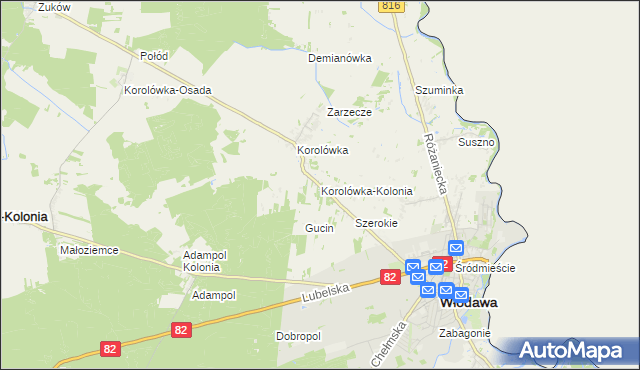 mapa Korolówka-Kolonia, Korolówka-Kolonia na mapie Targeo