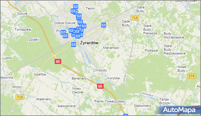 mapa Korytów A, Korytów A na mapie Targeo