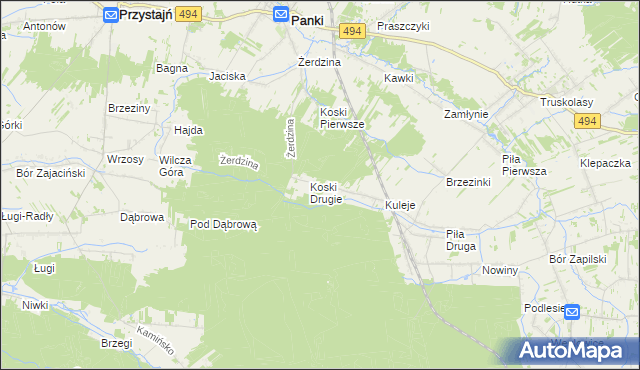 mapa Koski Pierwsze, Koski Pierwsze na mapie Targeo