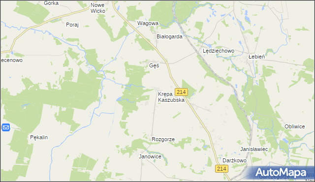 mapa Krępa Kaszubska, Krępa Kaszubska na mapie Targeo