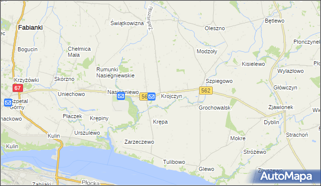 mapa Krojczyn, Krojczyn na mapie Targeo