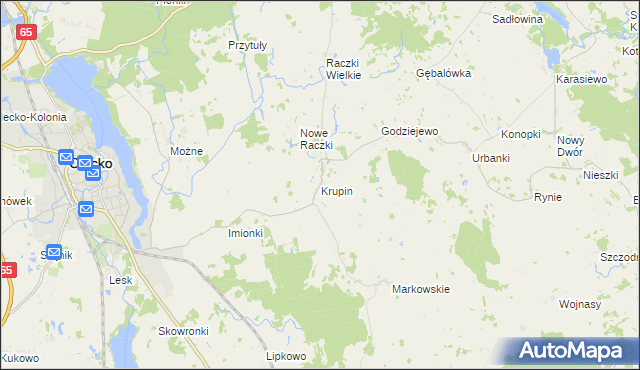 mapa Krupin gmina Wieliczki, Krupin gmina Wieliczki na mapie Targeo