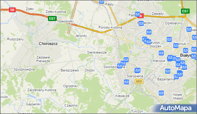 mapa Krupniki, Krupniki na mapie Targeo