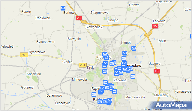 mapa Kruśliwiec, Kruśliwiec na mapie Targeo