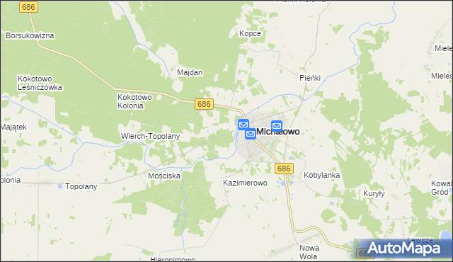mapa Krynica gmina Michałowo, Krynica gmina Michałowo na mapie Targeo