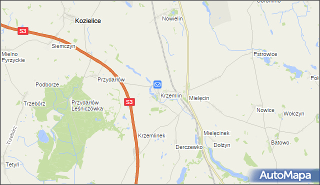 mapa Krzemlin, Krzemlin na mapie Targeo