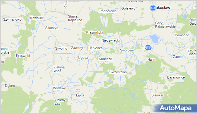mapa Kubeczki, Kubeczki na mapie Targeo