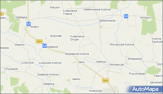 mapa Kułakowice Pierwsze, Kułakowice Pierwsze na mapie Targeo