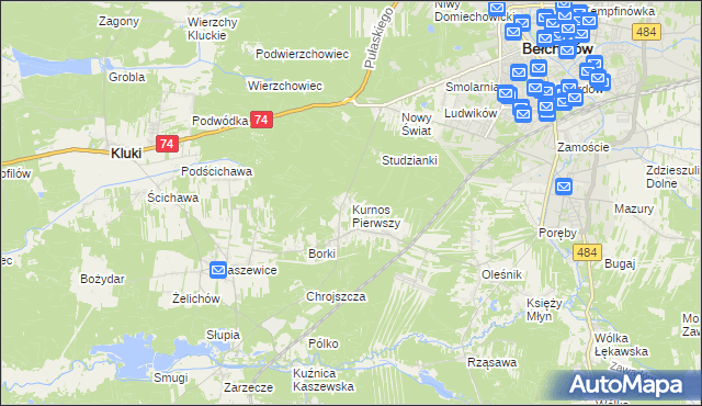 mapa Kurnos Pierwszy, Kurnos Pierwszy na mapie Targeo