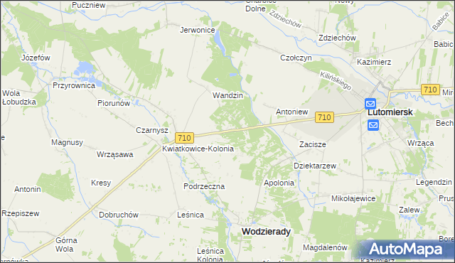 mapa Kwiatkowice-Las, Kwiatkowice-Las na mapie Targeo