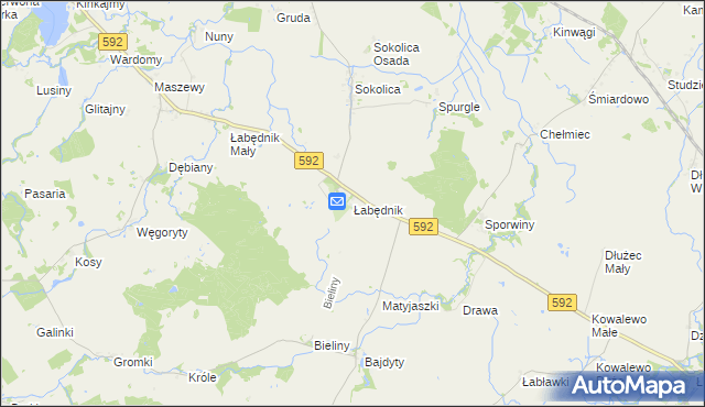 mapa Łabędnik, Łabędnik na mapie Targeo