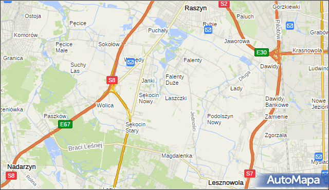 mapa Laszczki, Laszczki na mapie Targeo