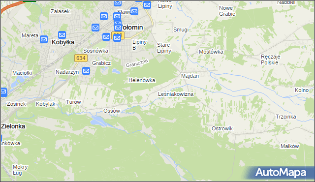 mapa Leśniakowizna, Leśniakowizna na mapie Targeo