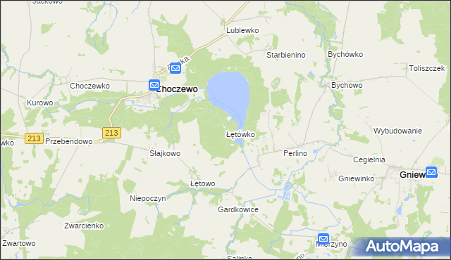 mapa Łętówko, Łętówko na mapie Targeo