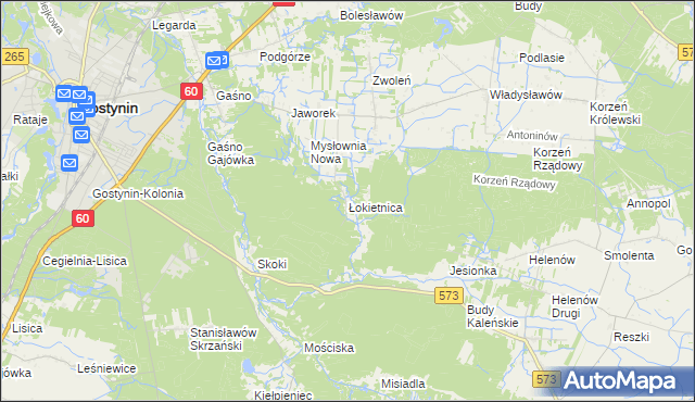 mapa Łokietnica, Łokietnica na mapie Targeo