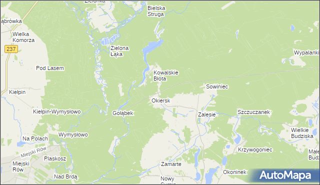 mapa Łosiny gmina Cekcyn, Łosiny gmina Cekcyn na mapie Targeo