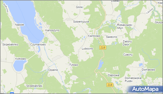 mapa Lubocino, Lubocino na mapie Targeo