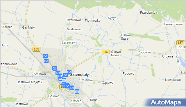 mapa Ludwikowo gmina Szamotuły, Ludwikowo gmina Szamotuły na mapie Targeo