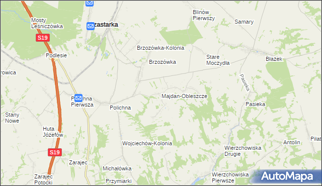 mapa Majdan-Obleszcze, Majdan-Obleszcze na mapie Targeo