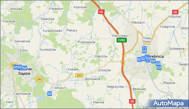 mapa Malczów, Malczów na mapie Targeo