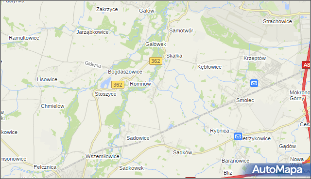 mapa Małkowice gmina Kąty Wrocławskie, Małkowice gmina Kąty Wrocławskie na mapie Targeo