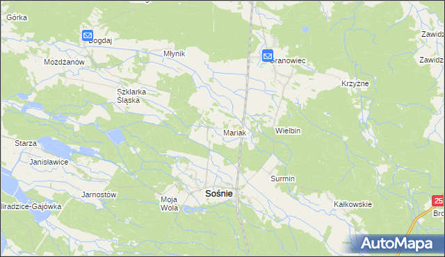 mapa Mariak, Mariak na mapie Targeo