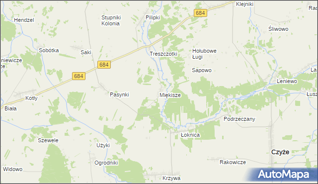 mapa Miękisze, Miękisze na mapie Targeo