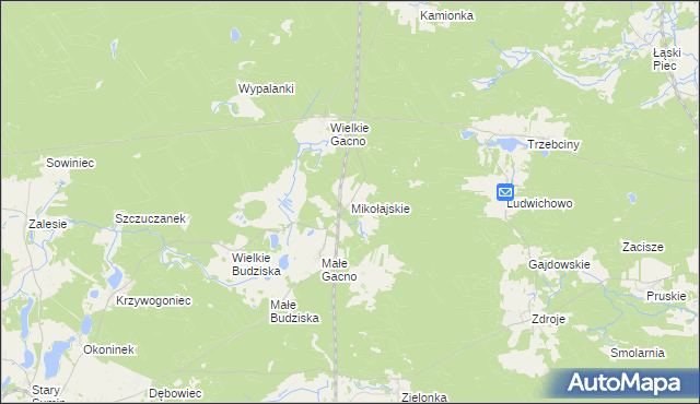 mapa Mikołajskie, Mikołajskie na mapie Targeo