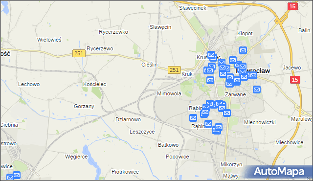 mapa Mimowola, Mimowola na mapie Targeo