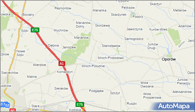 mapa Mnich-Probostwo, Mnich-Probostwo na mapie Targeo