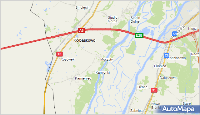 mapa Moczyły, Moczyły na mapie Targeo