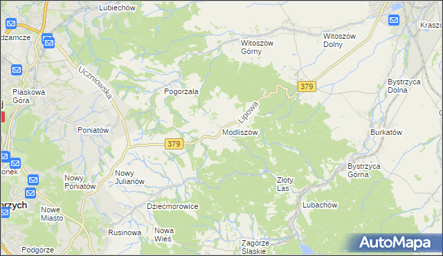 mapa Modliszów, Modliszów na mapie Targeo