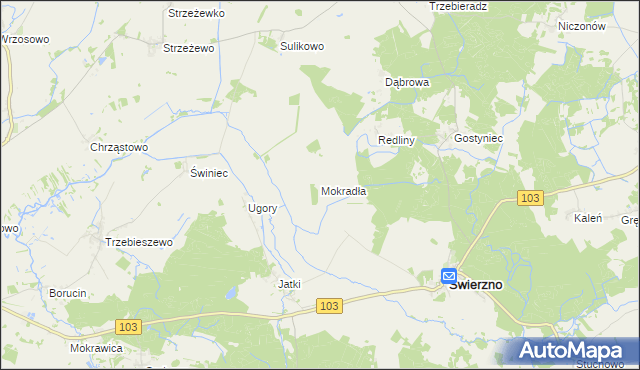 mapa Mokradła, Mokradła na mapie Targeo